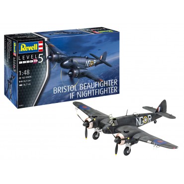 KIT PARA MONTAR REVELL AVIÃO BRISTOL BEAUFIGHTER IF NIGHTFIGHTER 1/48 163 PEÇAS REV 03854